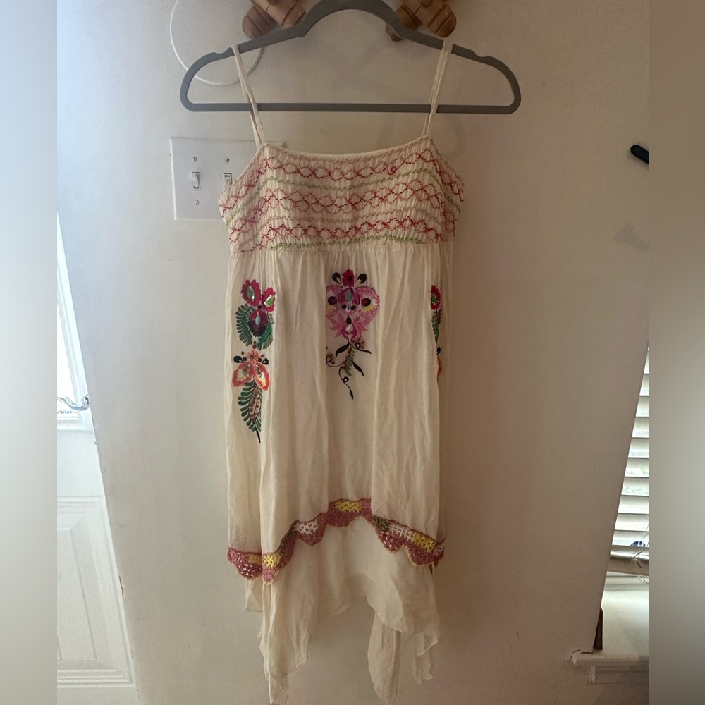 Vintage Sue Wong Silk Beaded Babydoll Dress